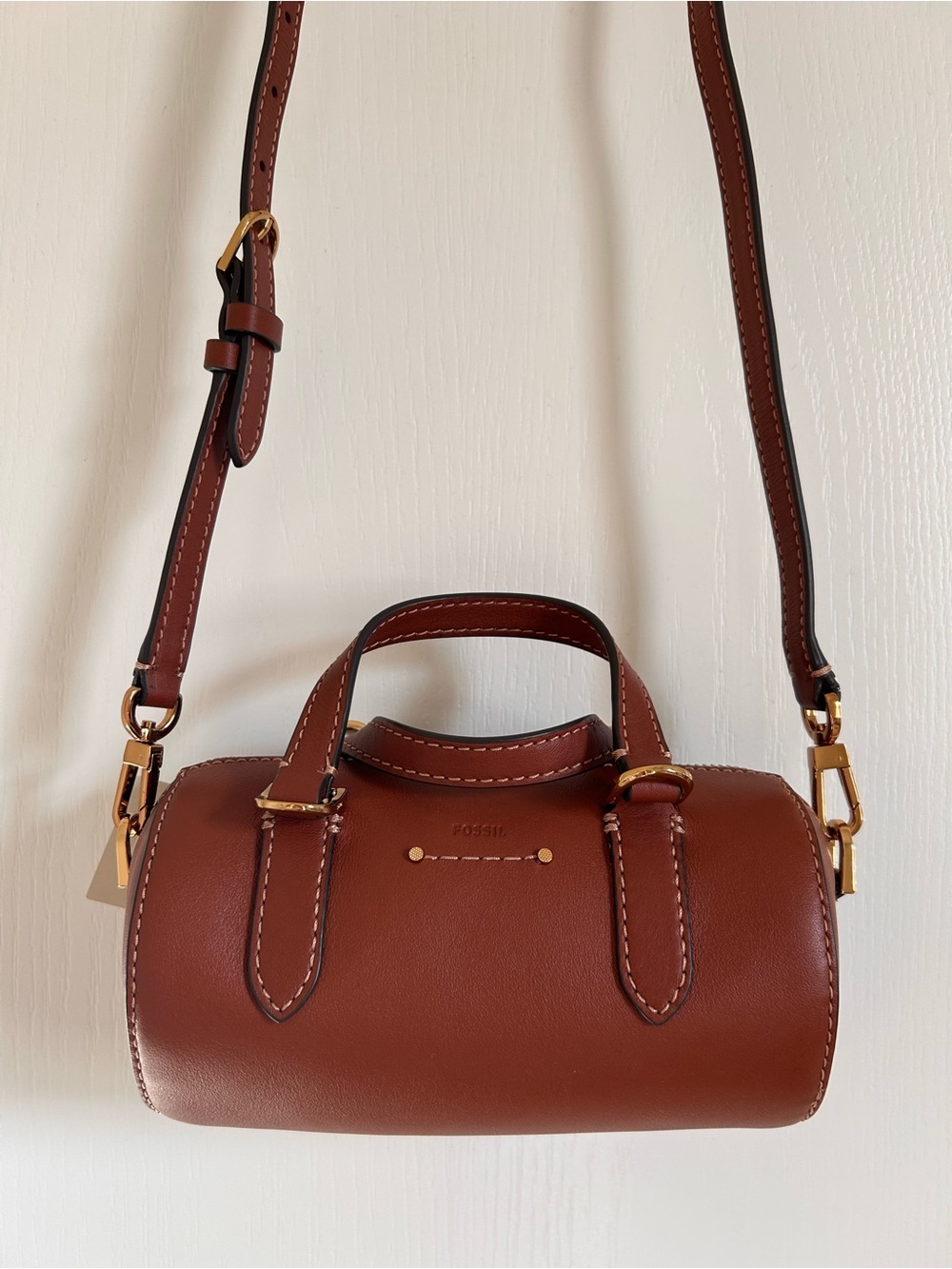 Fossil Barrel Leather Bag